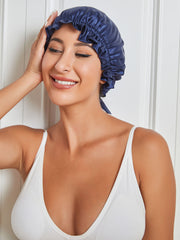 SilkSilky US Pure Silk Sleep Cap DarkBlue 004