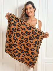 SilkSilky US Pure Silk Scarf Leopard 003