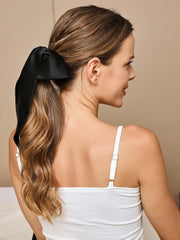 SilkSilky US 19Momme Pure Silk Scrunchie Black 004